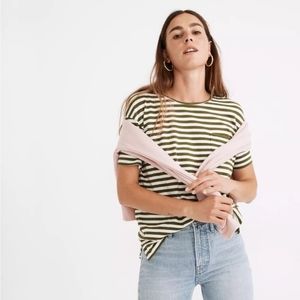 Madewell Softfade Cotton Oversized Pocket Tee in Cahita Stripe
